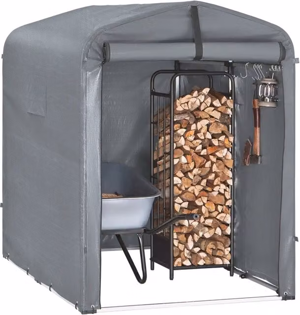 Sobuy Carport per Esterno Grigio Impermeabile per Auto, Moto e Attrezzi, L/P/H: 120 x 176 x 163 cm KLS11-DG