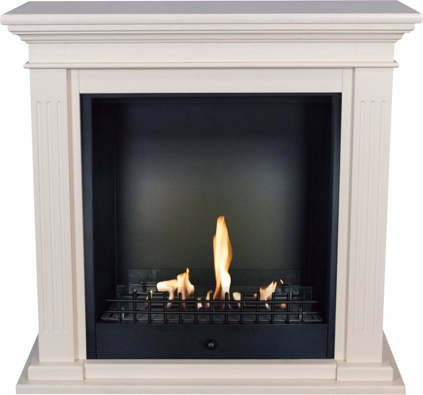 Caminetto a etanolo Xaralyn - Cadiz BCL-MDW - Contorno del caminetto in MDF bianco - Potenza termica 3 KW