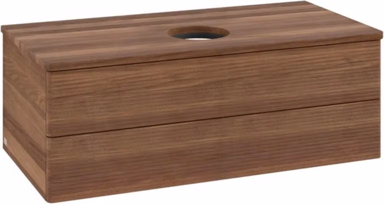 V&B Mobiletto con struttura frontale - illuminazione Antao 100x36x50cm, WBP-colore w. wal, w. walnut