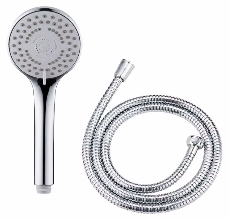 WENKO Mod. Set di soffioni doccia Basic Line, 2 pezzi, soffione doccia con 5 modalità di getto