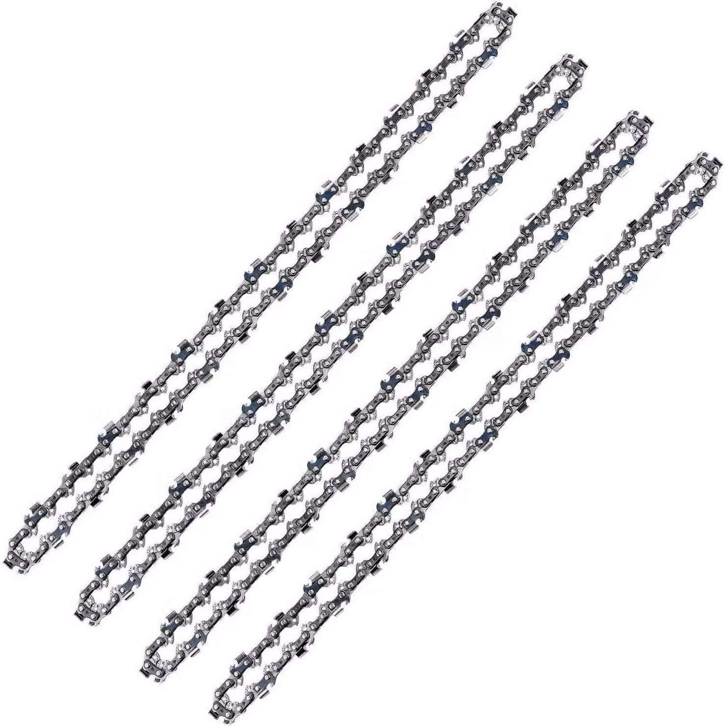 4 catene per motosega, lunghezza 40 cm, 56 maglie, passo 3/8", spessore 1,3 mm