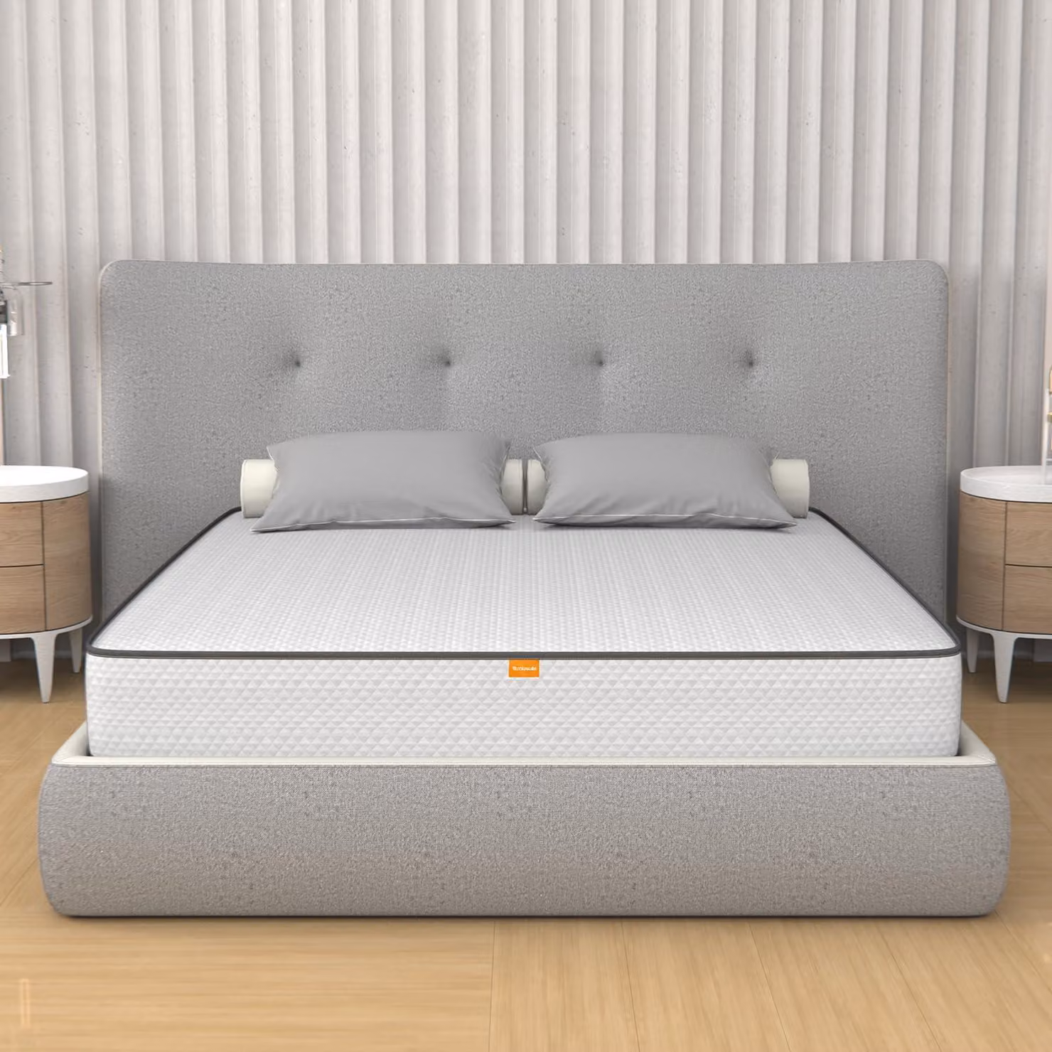 Materasso in memory foam, dimensioni 90x190 cm, altezza 25 cm, ortopedico