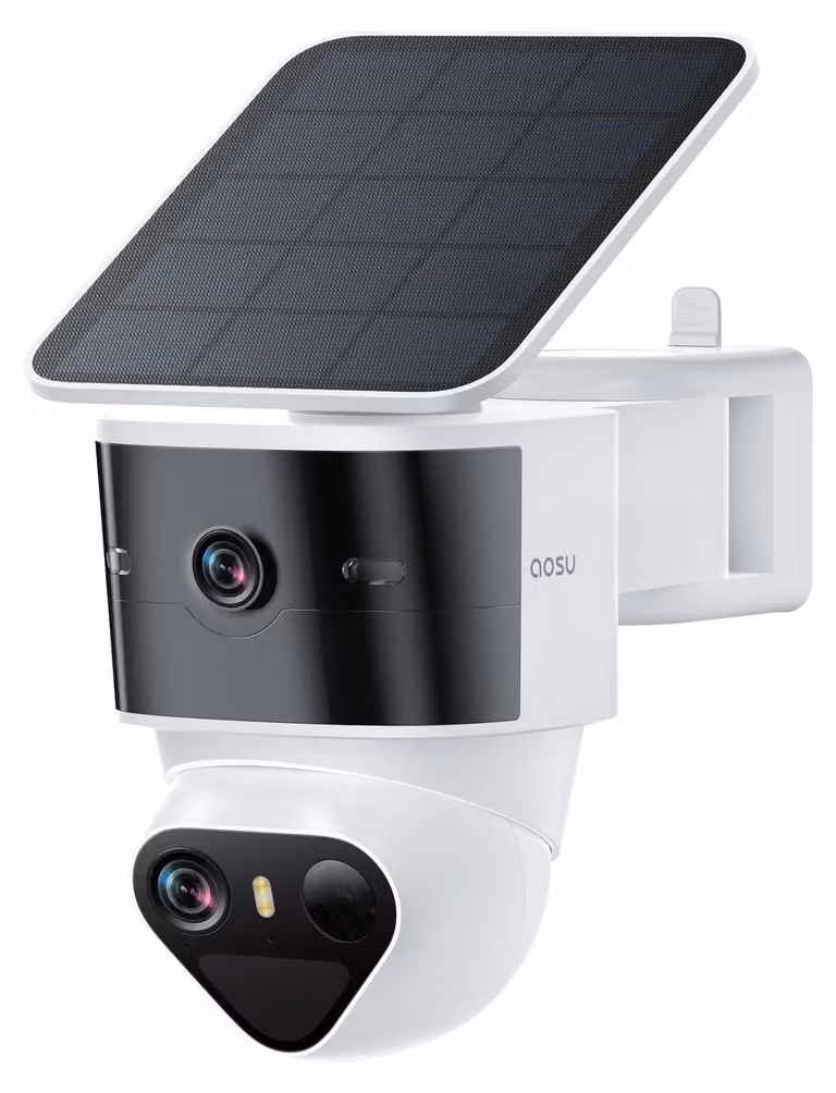 Telecamera esterna wireless - Risoluzione 3K - Rotazione panoramica a 360 gradi e alimentazione a energia solare