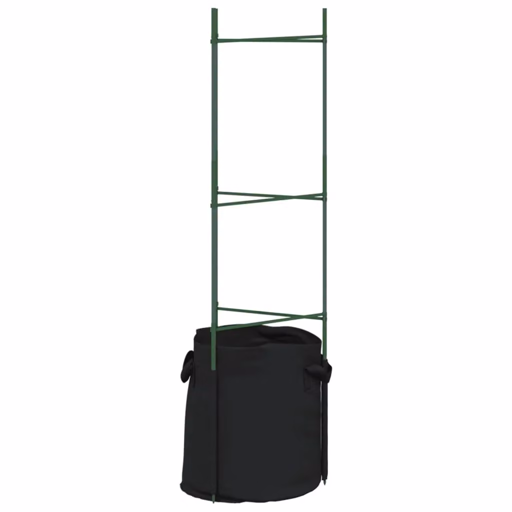 Set di 4 gabbie regolabili HELLOSHOP26 in acciaio verde per pomodori e piante rampicanti, L/P/H: 32 x 29 x 116 cm – 2