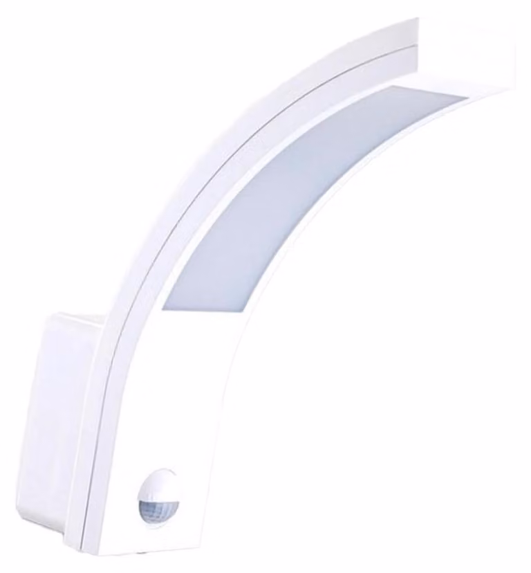 Lampada da esterno a LED, 10 W, 6400 K, grado di protezione IP54, con sensore di movimento, dimensioni 6,6x18,8x25 cm