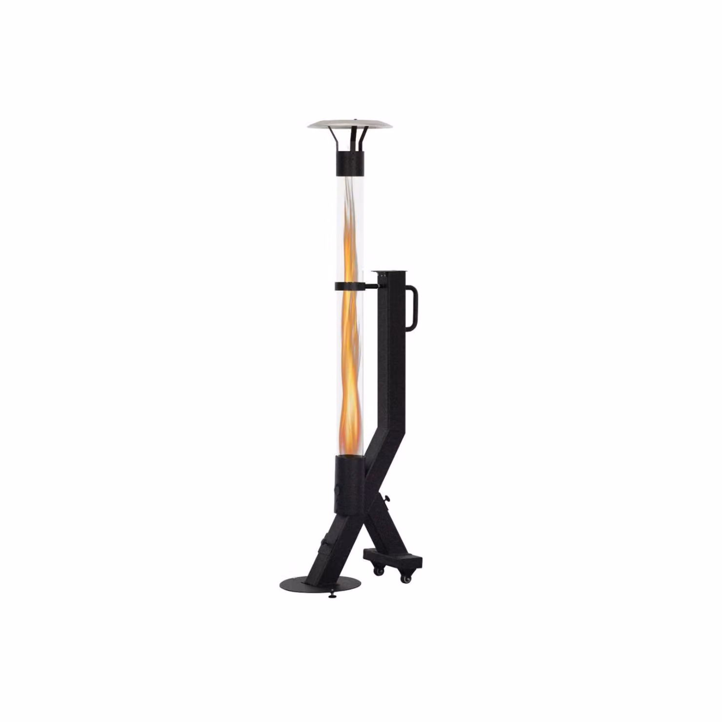 Riscaldatore a razzo Green Flame Riscaldatore a pellet per patio - 58,3 x 30 x 152,2 cm