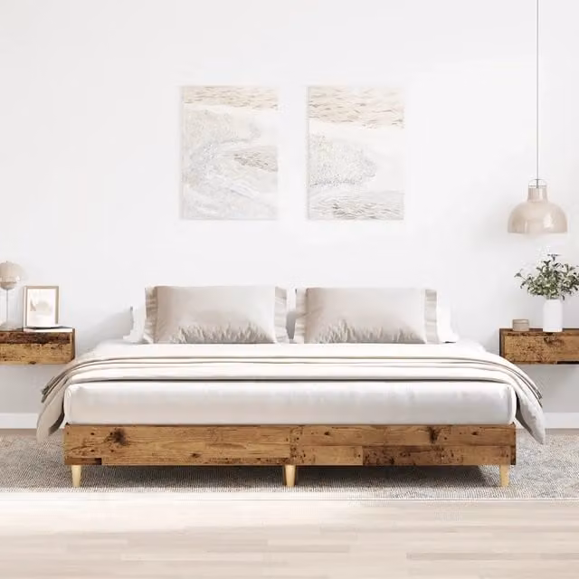 Giroletto senza Materasso Legno Antico 160x200 cm in Truciolato 3329037