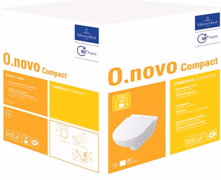 Villeroy & Boch 5688H101 Confezione combinata O.novo 360x490x330mm Ovale