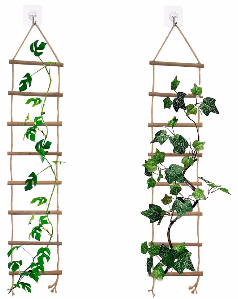 Omgoods - Set di 2 scalette in legno per piante e decorazioni