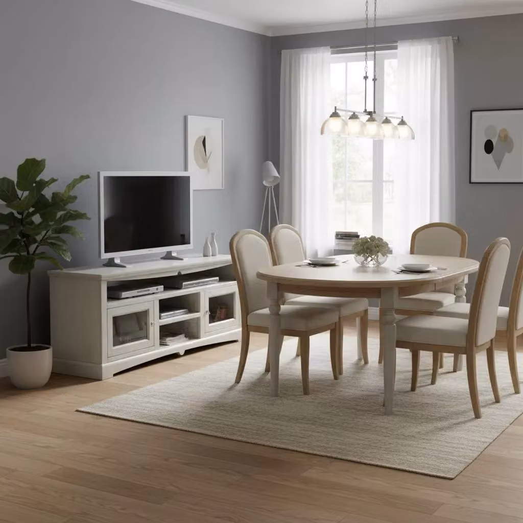 Mobile porta TV Goccia Mobili 2G in legno grigio stile shabby chic L: 170 cm, P: 46 cm, H: 69 cm – 4