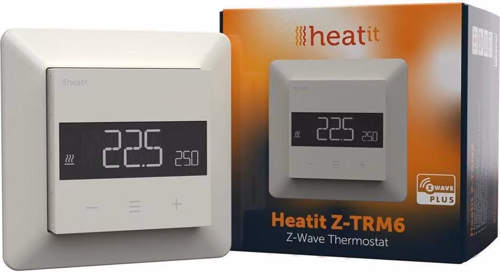 Z-TRM6 Termostato Z-Wave, bianco, monitoraggio del consumo energetico, 3 modalità