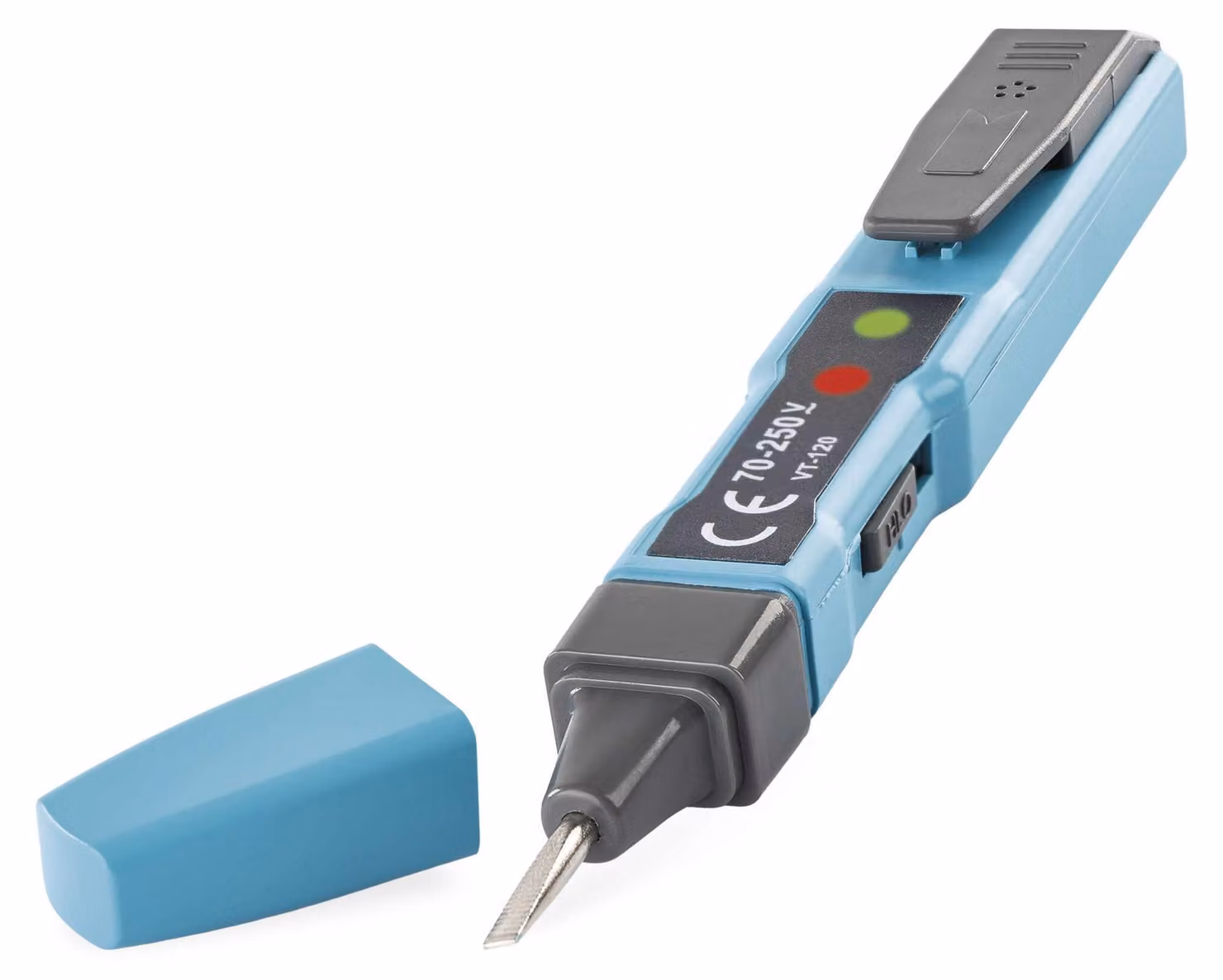 Tester di tensione senza contatto EMOS, mini dispositivo con indicazione di polarità, 0 V, 250 V, AC, DC, batterie incluse, modello M0048N