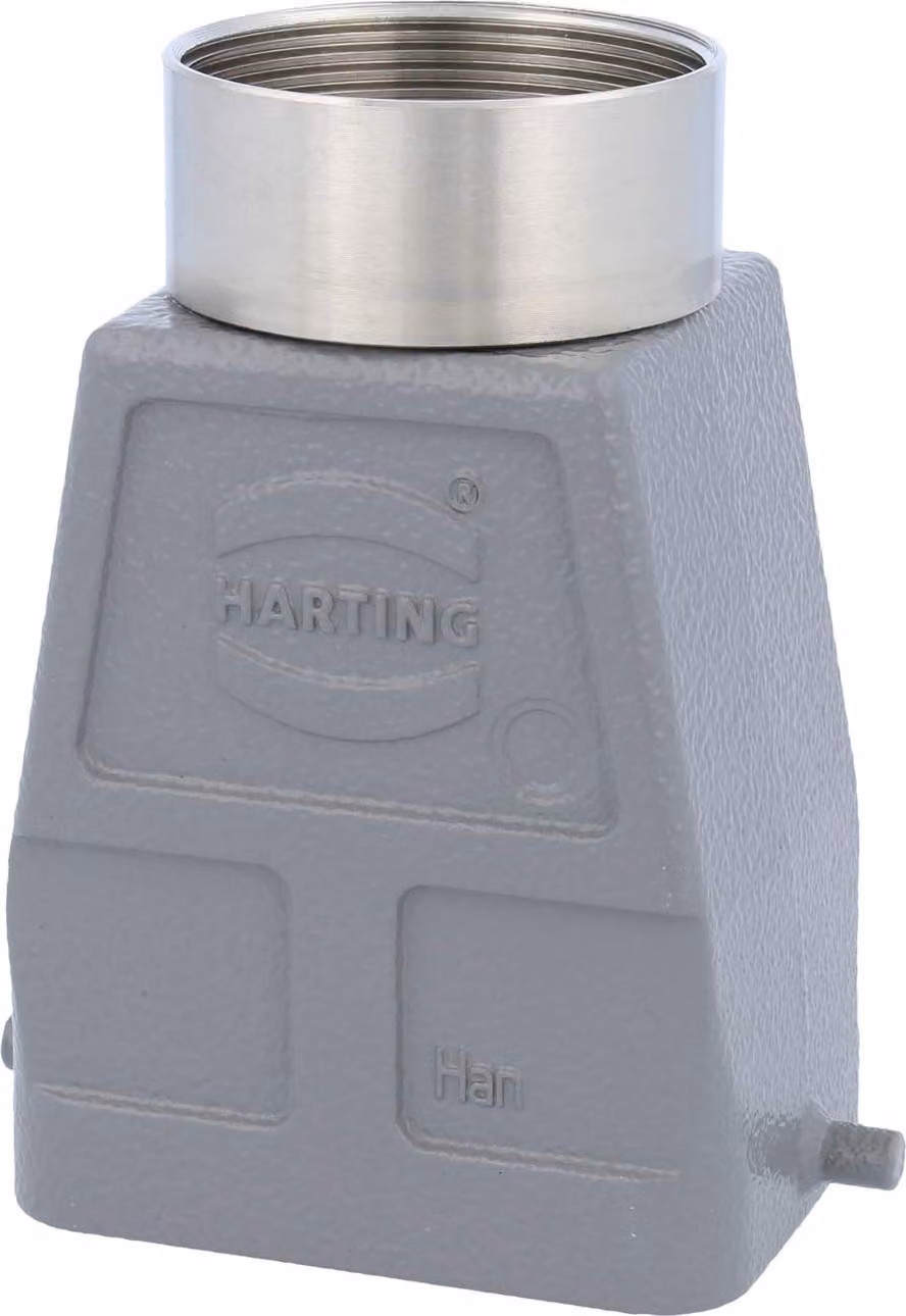 HARTING Han 6B Contenitore con manicotto alto, 1xM40 uscita cavo diritta, per 1 staffa (nella parte inferiore) Vite M40 Area di serraggio