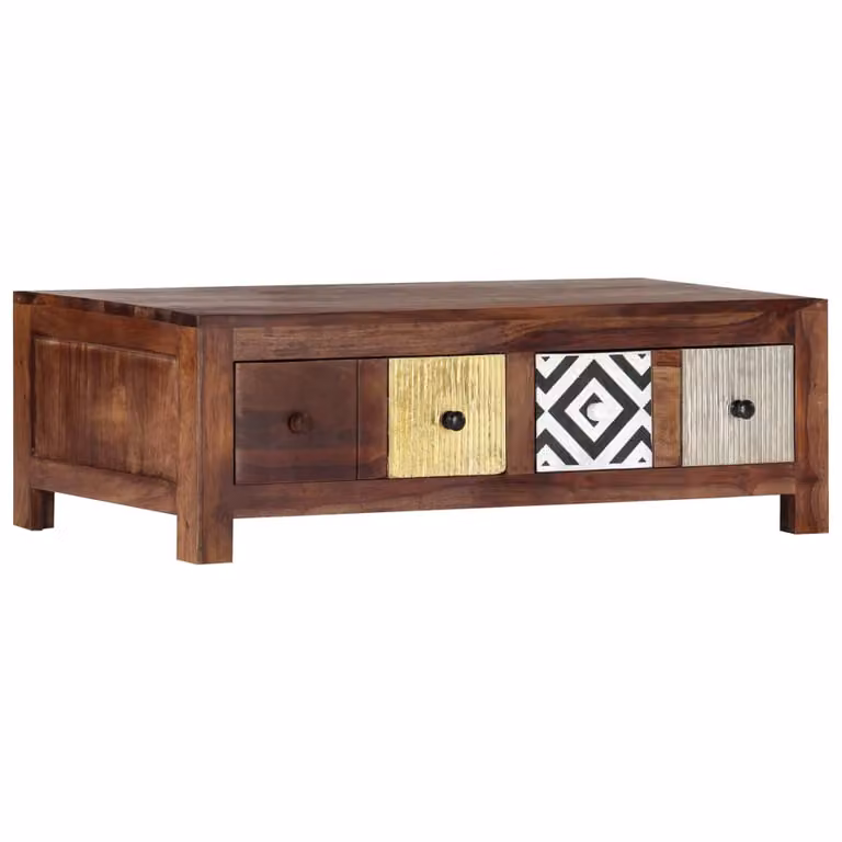 The Living Store tavolino 90x50x30 cm in legno massiccio di palissandro