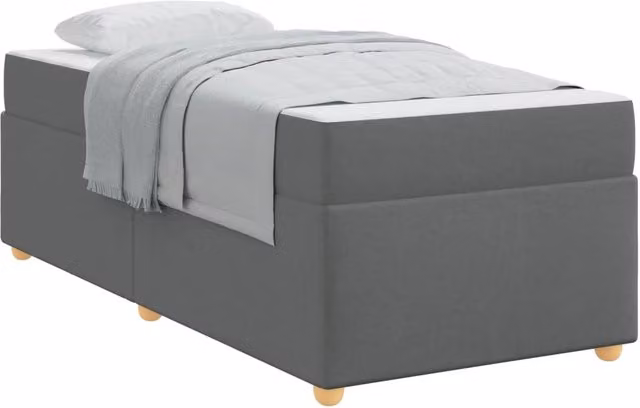 Letto singolo | Letto per adulti | Struttura del letto Grigio scuro 80 x 200 cm Tessuto