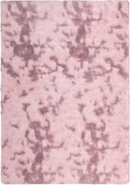 Tappeto Shaggy a Pelo Lungo NAVARRA Rosa Antico con Design Astratto Moderno L: 240 cm, P: 340 cm