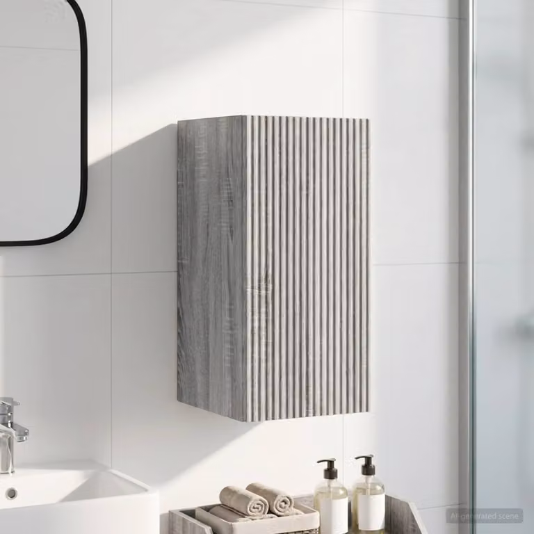 Armadio da bagno a muro vidaXL ARNHEM moderno grigio L: 30 cm, P: 31 cm, H: 59 cm