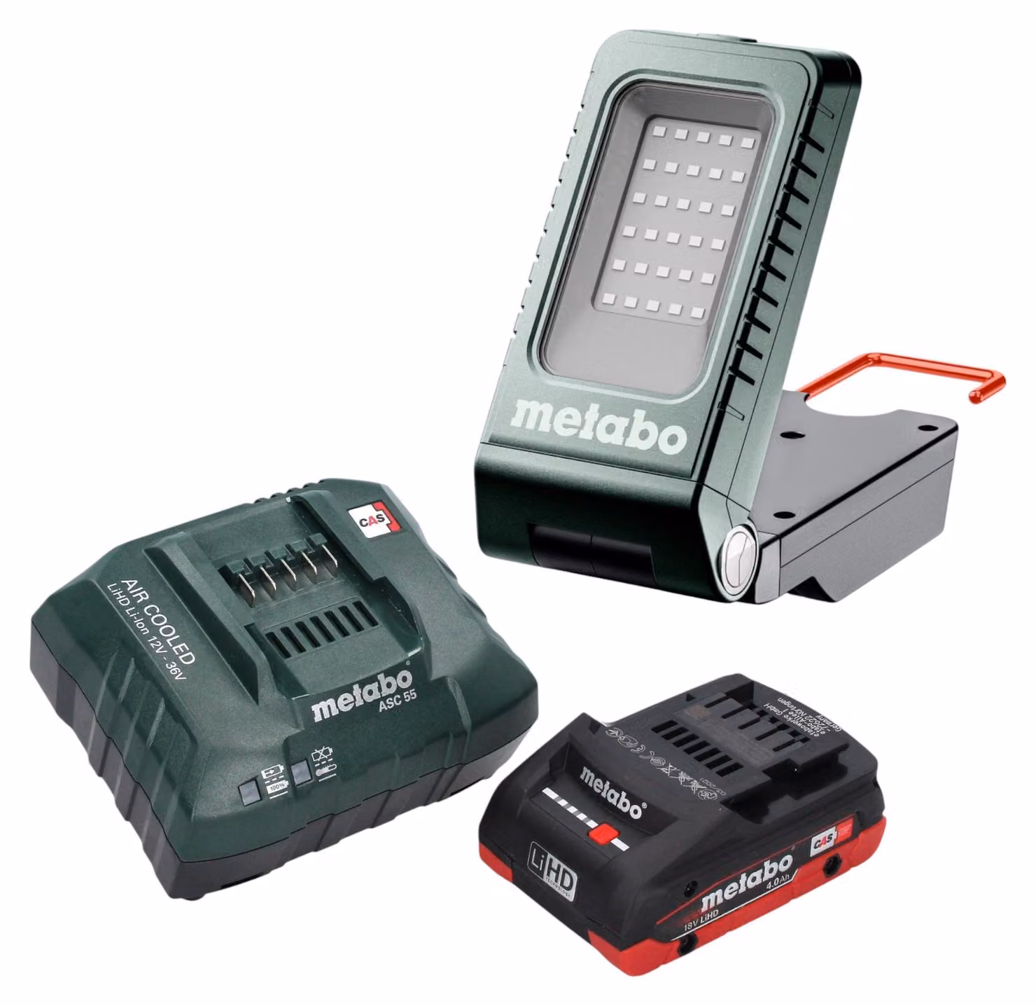 Metabo BSA 18-1000 Faro da cantiere a batteria 18 V 1000 lm + 1x batteria LiHD 4,0 Ah + caricatore