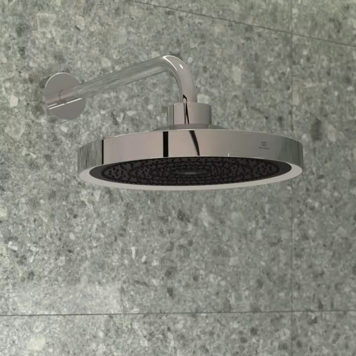 Ideal Standard Solos, soffione doccia multifunzione, diametro 33 cm, con anello luminoso a LED