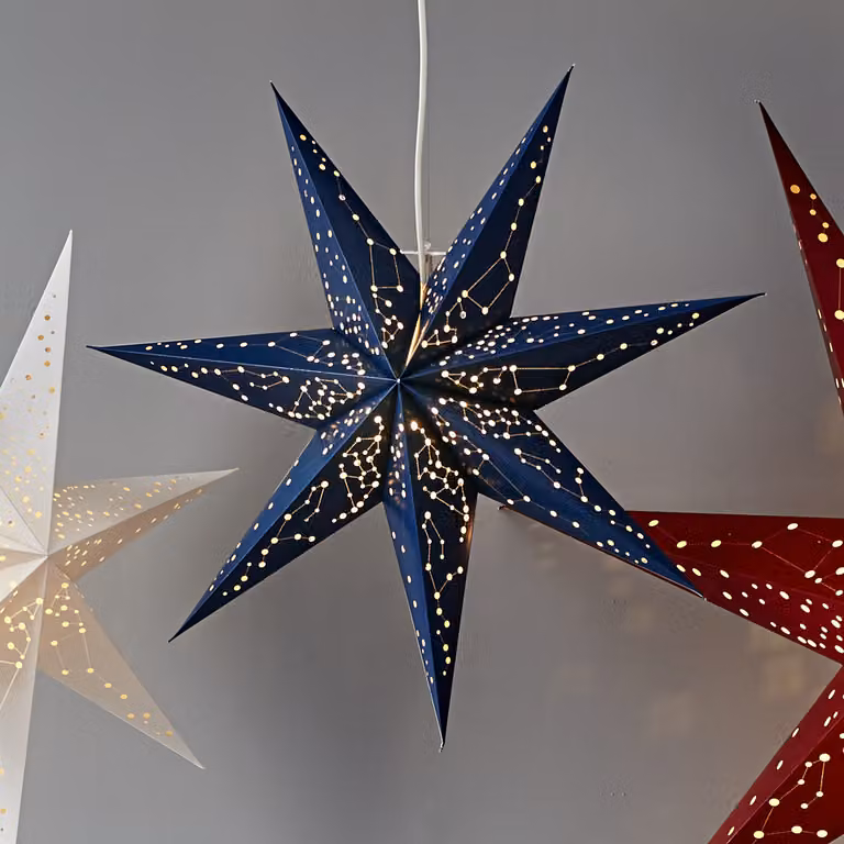 Star Trading Galaxy, decorazione leggera, blu, carta, IP20, 1 lampadina, E14