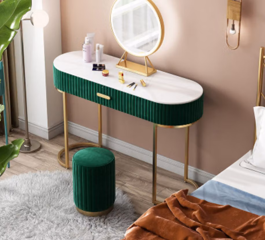 Schminktisch Design Konsolen Tische + Hocker Frisiertisch Make Up Tisch