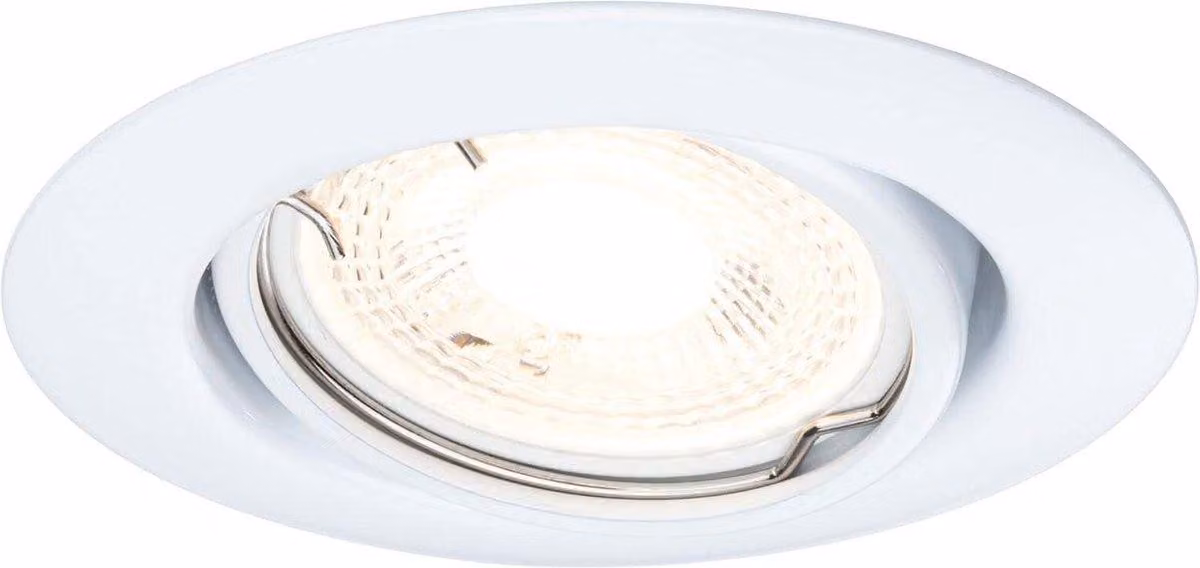 Lampada da incasso a LED, modello Base, rotonda, orientabile, max. 10 x 10W, colore bianco, corpo in metallo, attacco GU10 - illuminazione moderna