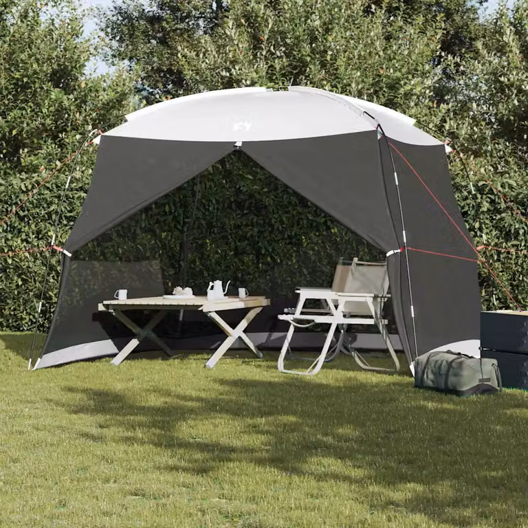 Tenda zanzariera vidaXL grigia in poliestere e fibra di vetro L/P/H: 320 x 320 x 218 cm