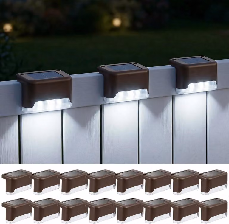 Lampada da esterno solare per illuminazione del giardino - Luce bianca fredda - Batteria da 600 mAh