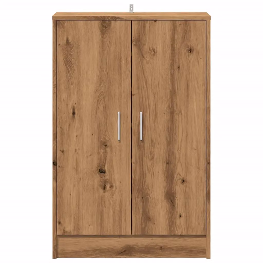 Scarpiera moderna a parete in legno MDF marrone opaco per ingresso, corridoio o soggiorno L/P/H: 92 x 35 x 60 cm – 2
