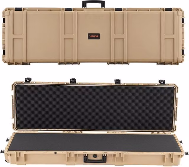 Custodia Rigida da Trasporto IP67 con Ruote 139,1 x 43,5 x 18,8 cm in PP Valigia Ermetica Antipolvere Cachi