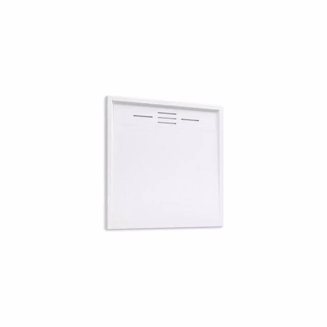 Piatto doccia quadrato Parama in plastica effetto pietra bianco antiscivolo L: 80 cm, P: 80 cm