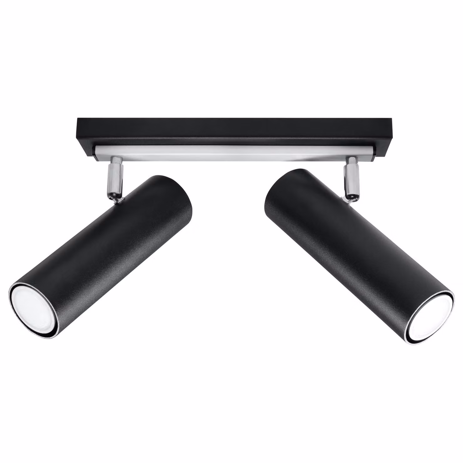 Lampada da soffitto DIREZIONE 2 nero 2xGU10 10W acciaio 20x6x30cm Sollux Lighting