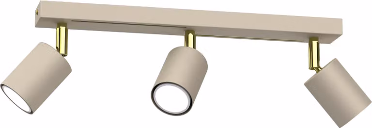 Lampada da soffitto Striper color crema-oro lucido, 3xGU10x8W, metallo, dimensioni: 14,5x40x5,5 cm, IP20, Luminex