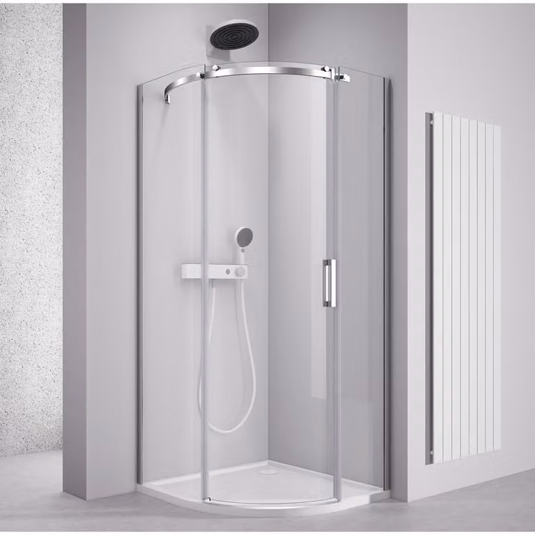 THRON ROUND cabina doccia quadrante 900x900mm, vetro trasparente, sinistra