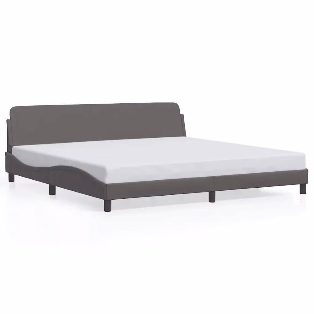 Letto con giroletto Dover vidaXL in similpelle grigio 200x200 cm – 2