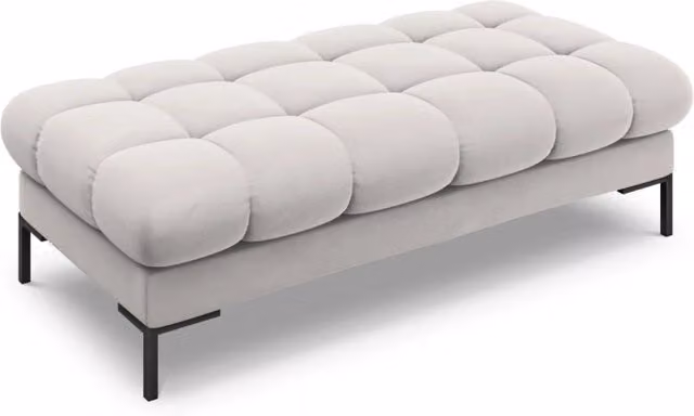 Cosmopolitan Design - Panca "Bali" 2 posti in velluto argento
