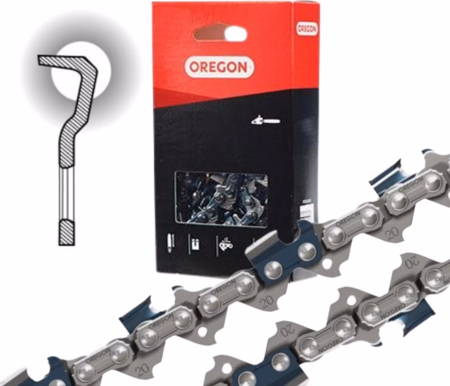 Catena da taglio 91PX050E 3/8 1,3 mm 50 maglie (taglio a scalpello) Oregon 91PX050E