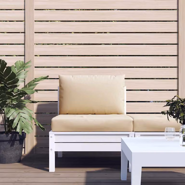 Set di 2 cuscini per pallet vidaXL beige in tessuto Oxford impermeabile e traspirante L 60 x P 60 x H 9,5 cm