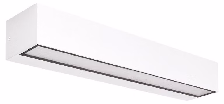 Applique LED 2x15W GES2246 biemissione CCT 3000K/4000K/5000K, struttura in alluminio pressofuso bianco opaco - Gealuce
