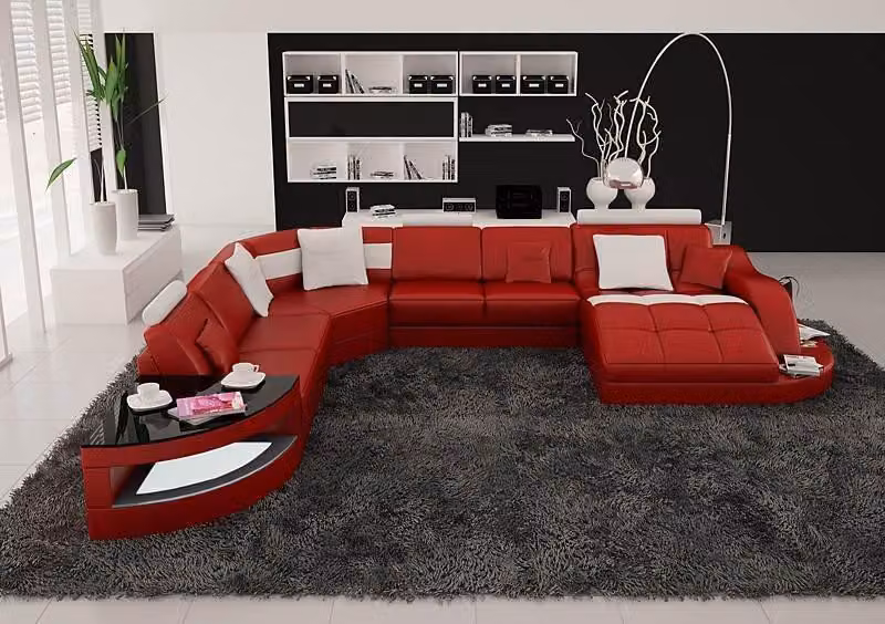 Designer Wohnlandschaft U-Form Couch Ecksofa Polster Garnitur Eckgarnitur Sofa
