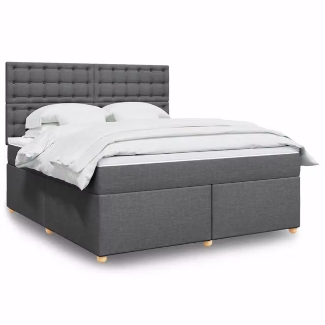 Letto Ibrido con Materasso vidaXL Grigio e Bianco L/P: 180 x 200 cm