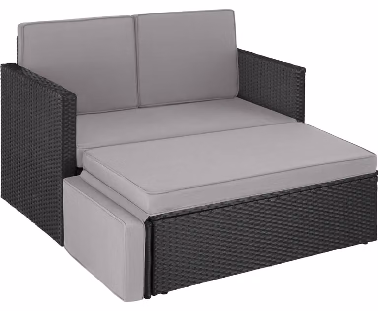 tectake® Rattan Lounge Korfu 2 posti resistente
