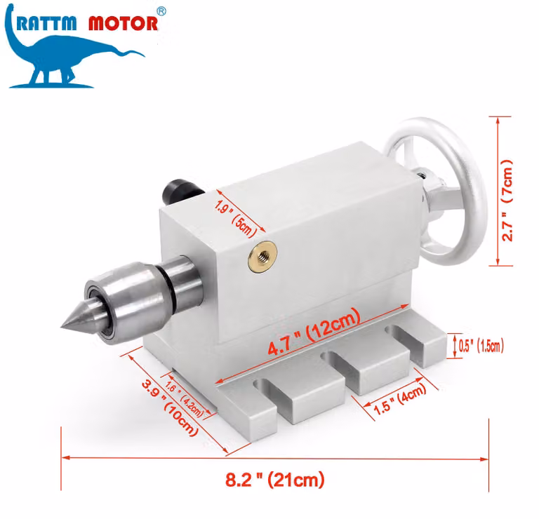 Piastra a quattro mandrini CNC - Mandrino da 100 mm - Peso: 9,5 kg - Albero industriale - Motore passo-passo