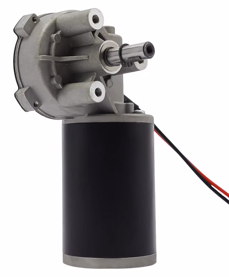 Motore a corrente continua con riduttore - Modello D63R-1260-220R - 12 V DC - 60 W - 220 giri/min - Spina europea 220–240 V - Colore: nero/argento