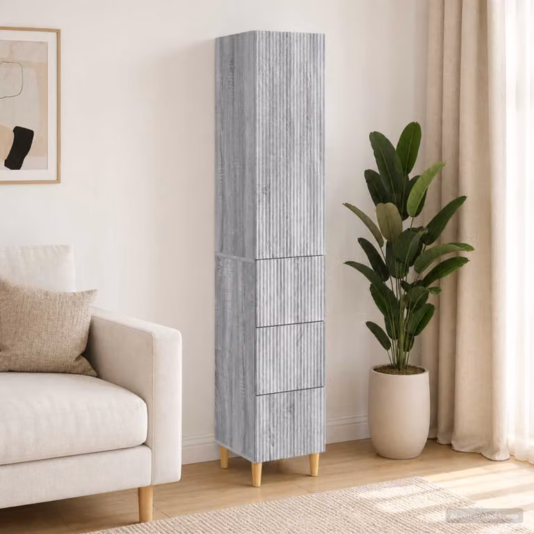 Set di 2 armadi da parete vidaXL moderni in legno e MDF grigio L: 90,0 cm, P: 34,5 cm, H: 33,0 cm