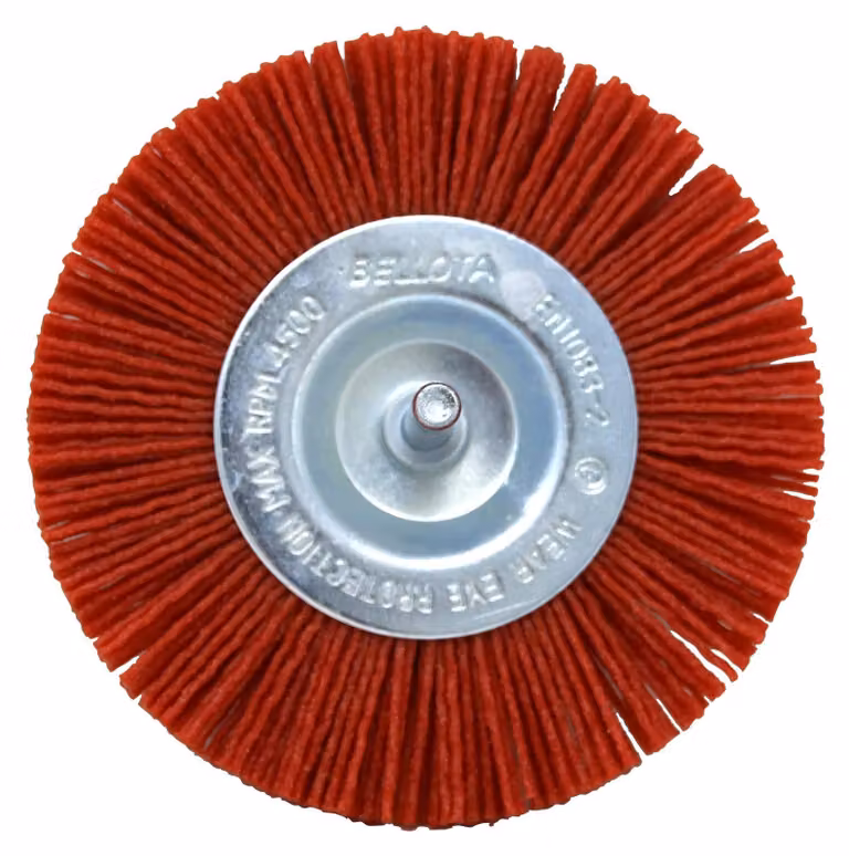 Spazzola industriale rotonda, nylon, grana grossa, diametro 100 mm