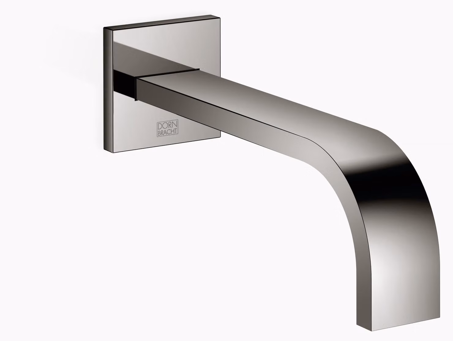 Dornbracht MEM Bec déverseur mural pour lavabos, sans garniture d'écoulement, saillie 200mm, 13800782-19, 13800782-19