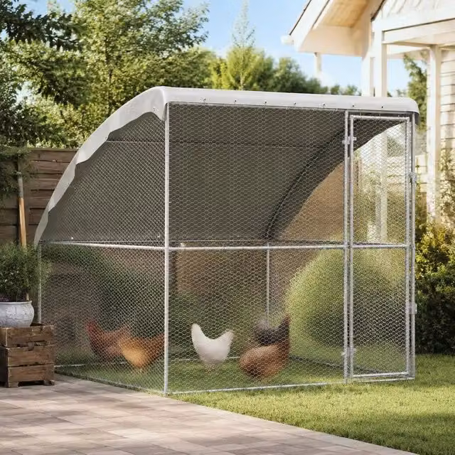 Gabbia Per Polli Argento 2 X 2 X 2 M Acciaio Zincato