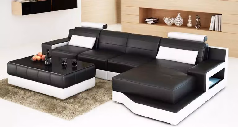 Design Eckgarnitur Sofa Eckcouch Ecksofa Couch Polster Couchtisch Sofas 2tlg
