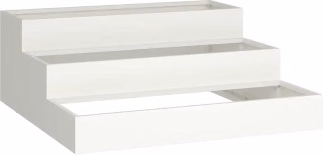 Fioriera da giardino moderna HELLOSHOP26 in acciaio bianco L 90 x P 90 x H 35 cm